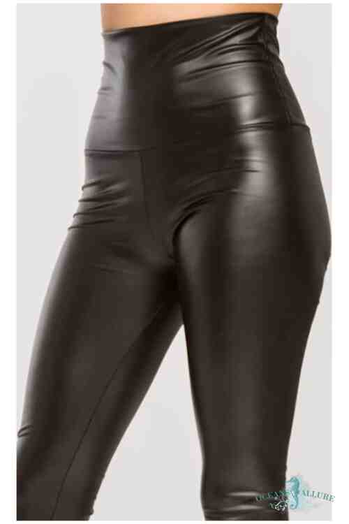 Faux Leather Leggings - Image 2