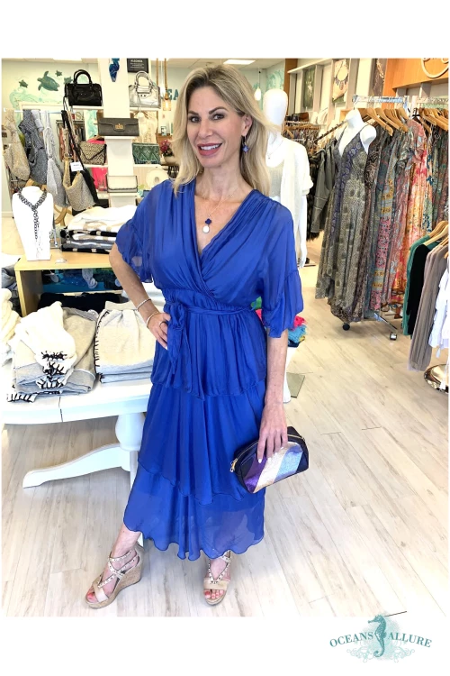 Royal Midi Ruffle Dress