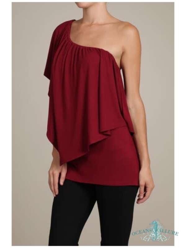 Convertible Poncho Top Burgundy