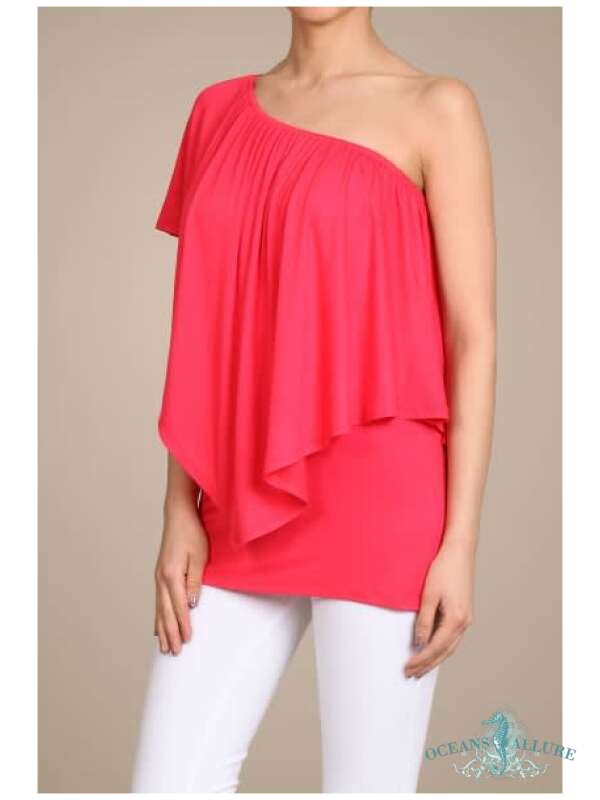 Convertible Poncho Top Coral