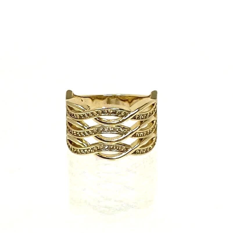 Gold Multi Swirl Ring Oceans Allure