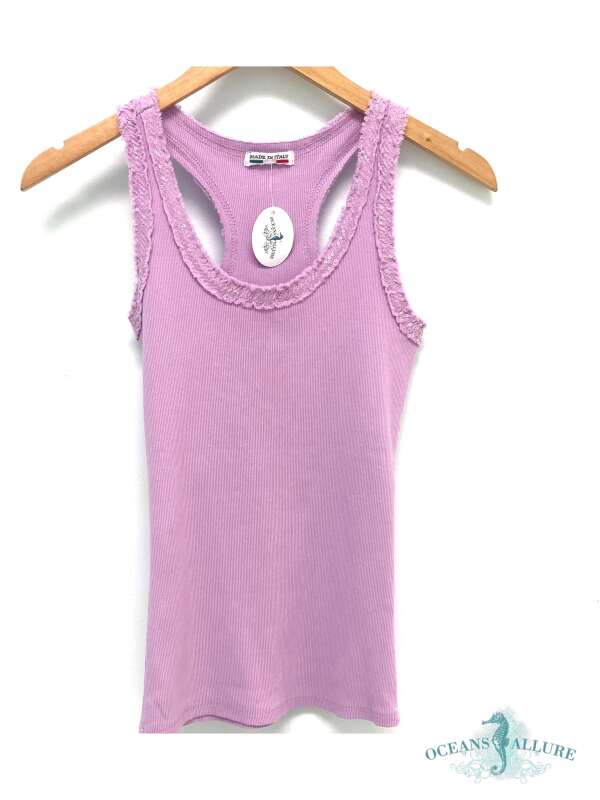 Lavender Sequin Racer Tank