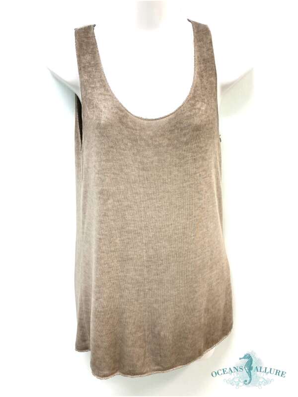 Taupe Lurex Trim Tank