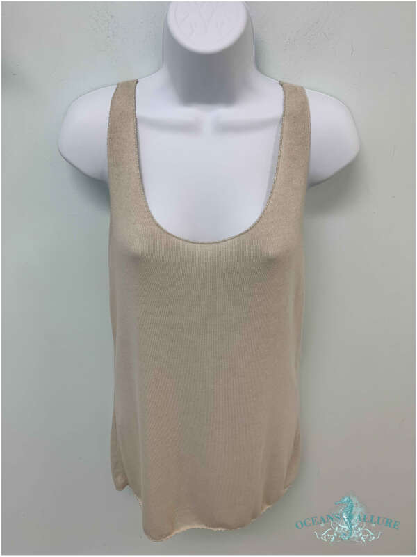 Beige Lurex Tank – Oceans Allure