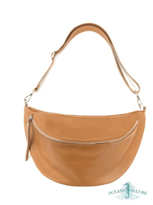 Tan Leather Fanny Pack/Cross-body Bag