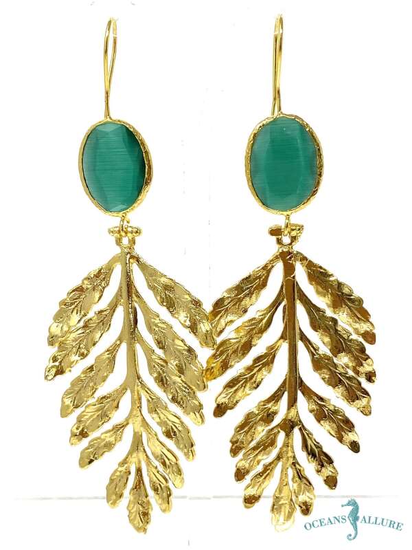 GP Leaf Drop Earrings - Image 2