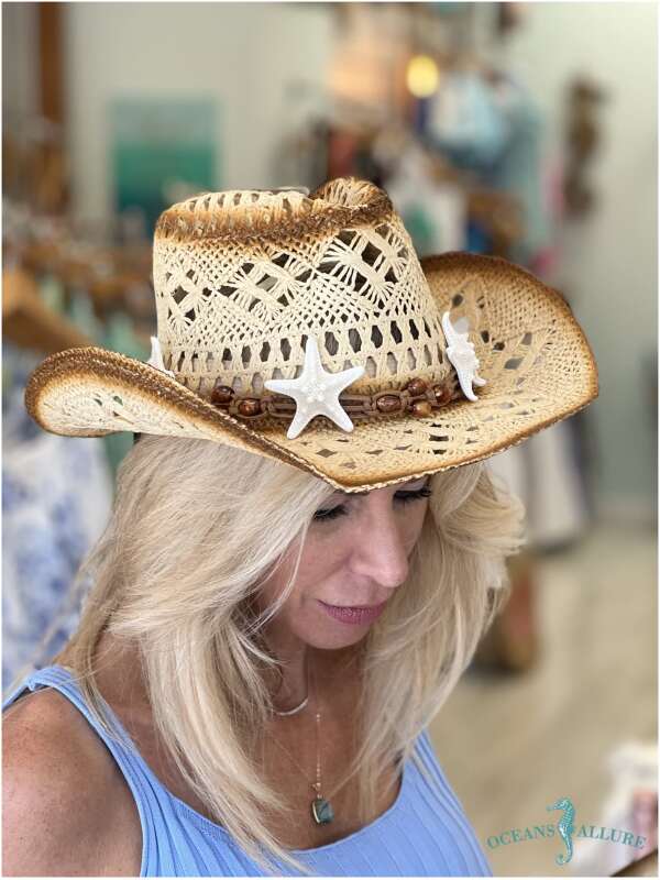 White Stars Cowboy Hat