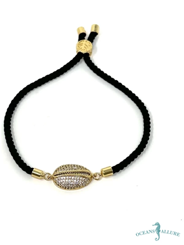 CZ Cowrie on Cord