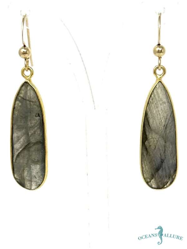 GF SM Skinny Teardrop Labradorite Earrings