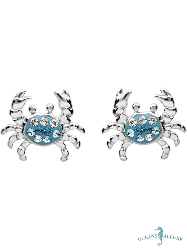 Blue Crystal Crab Studs