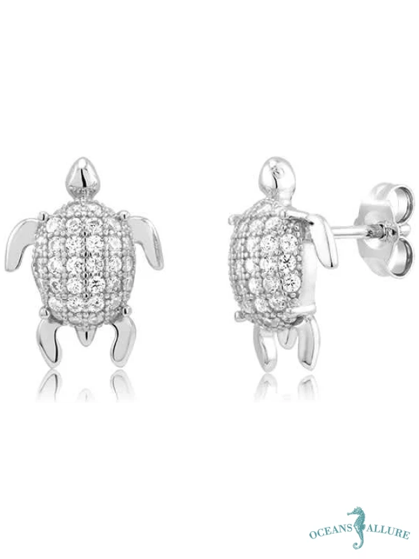 CZ Turtle Studs