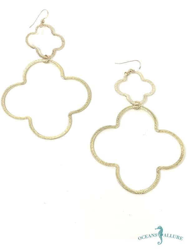 Graduated GP Clover Drop Earrings