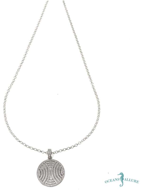 22" Pave Circle Necklace