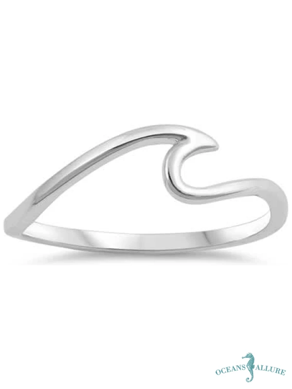 Plain Wave Ring SS
