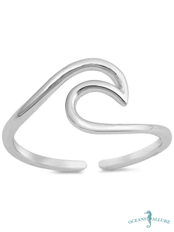 Sterling Wave Toe Ring