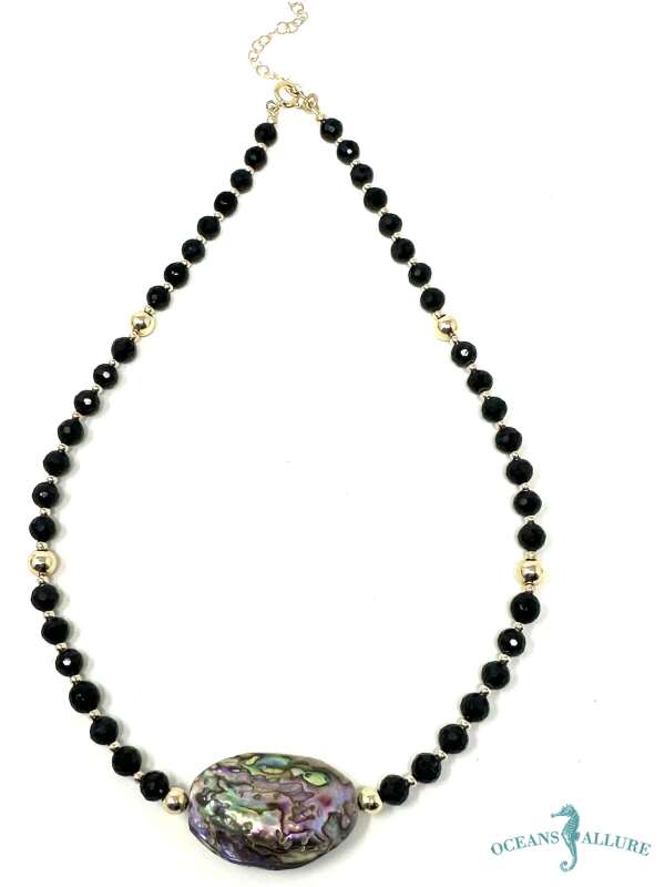 Tourmaline & Abalone Necklace