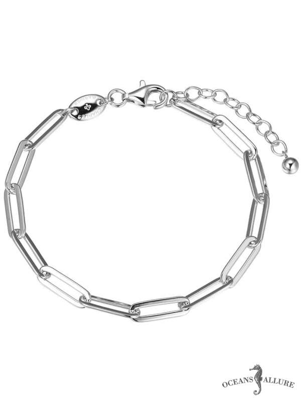 Sterling Paperclip Bracelet Oceans Allure