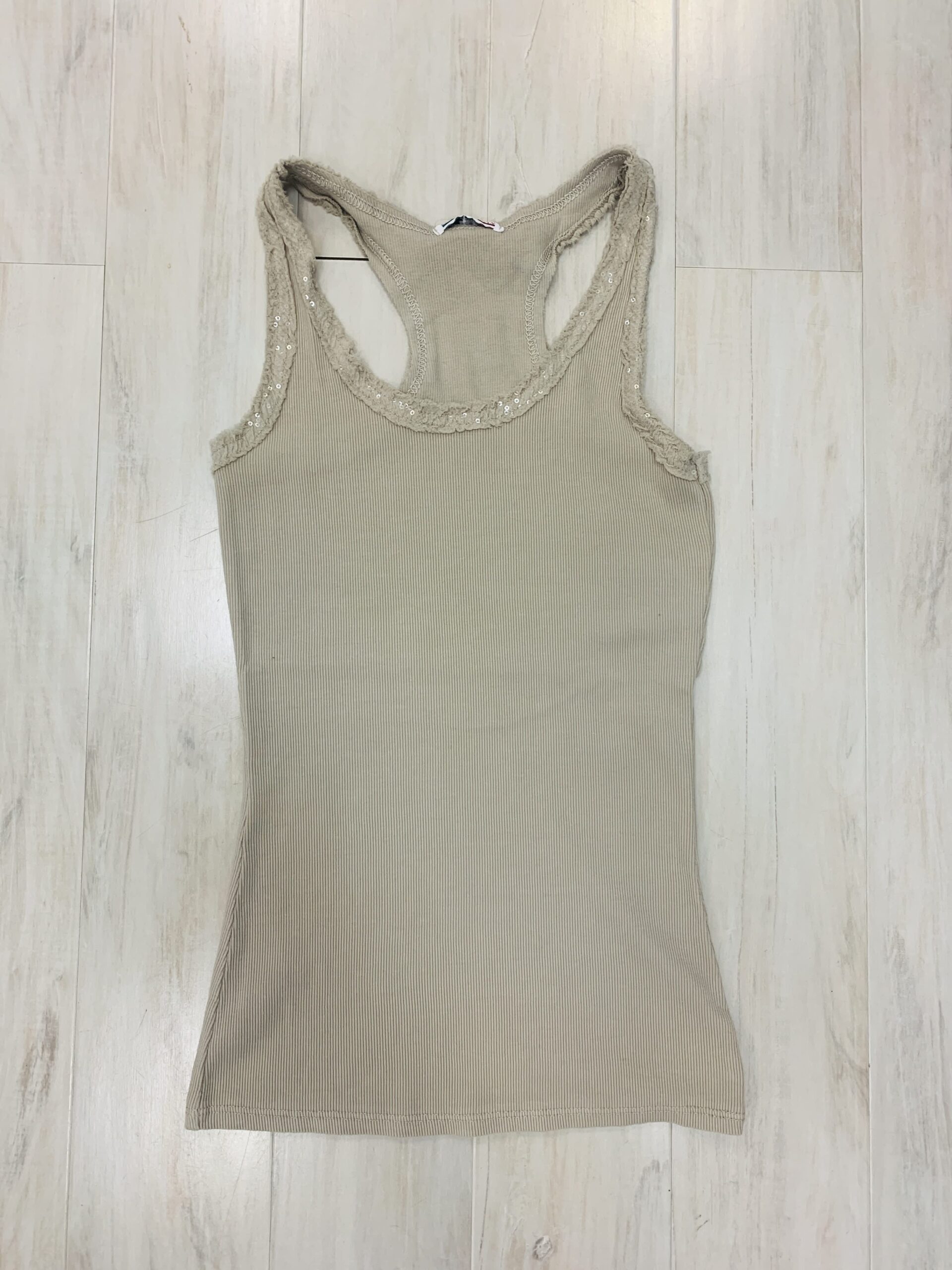 Taupe Sequin Racer Tank – Oceans Allure