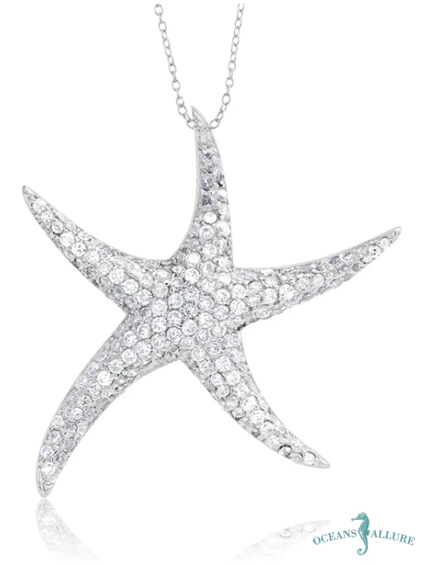 Starfish - Med CZ Silver