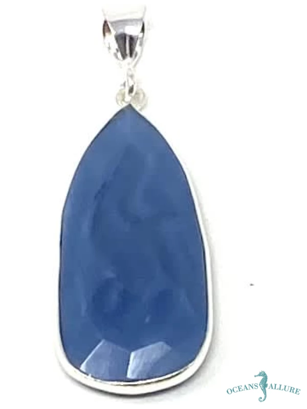 Teardrop Blue Opal Pendant