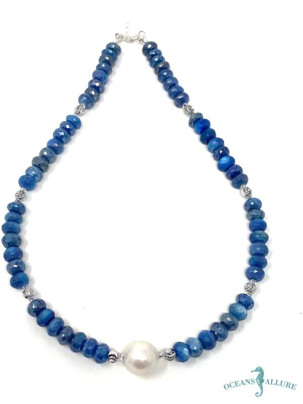 Mystic Apatite & Baroque Pearl Necklace