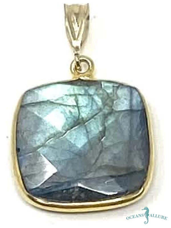 15mm Square GF Labradorite Pendant