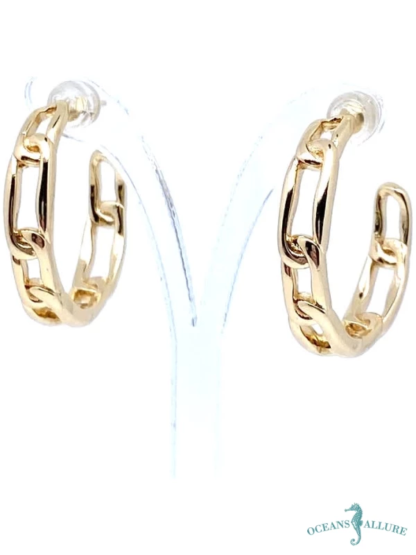 GF Paperclip Chain Hoops