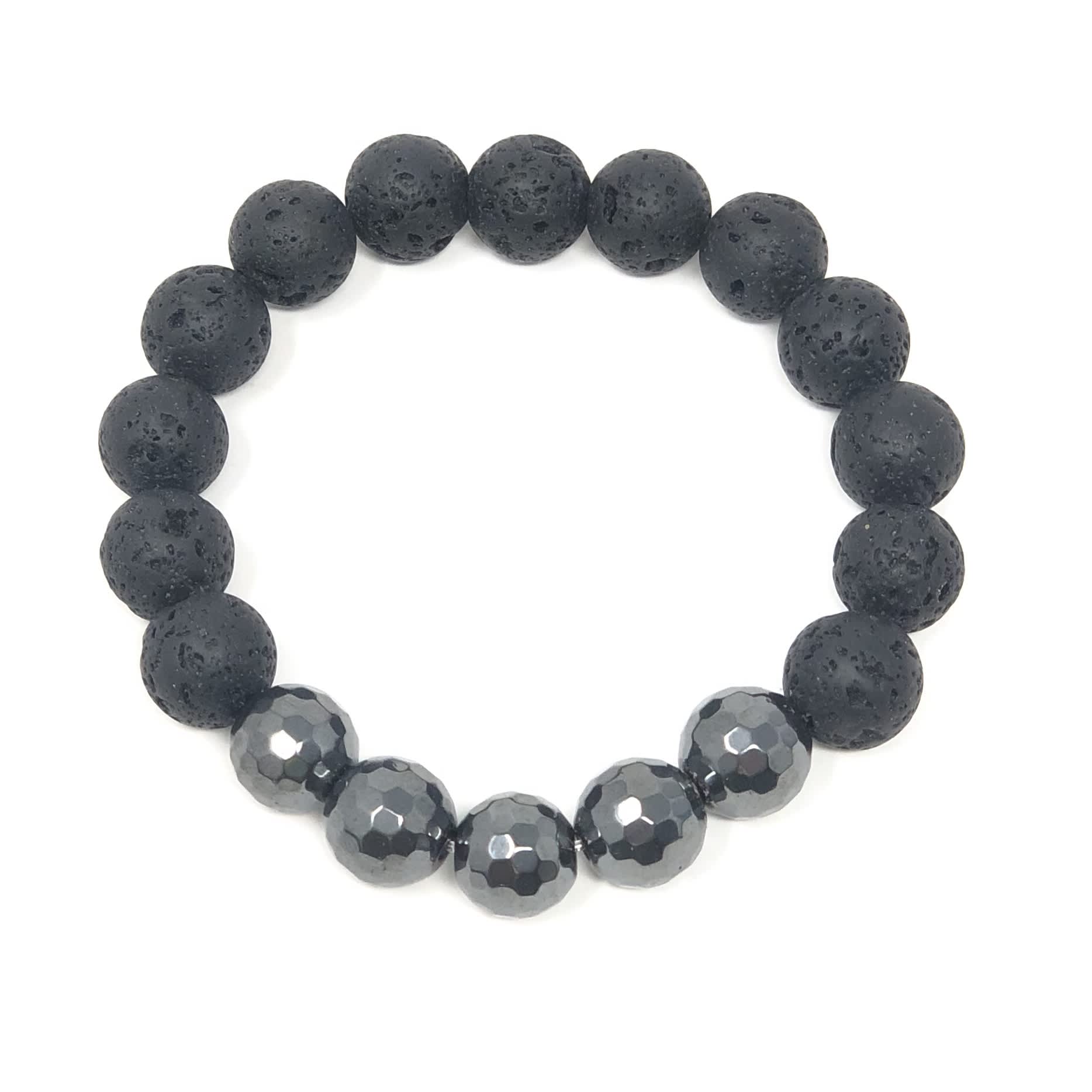 Lava & Hematite Bracelet – Oceans Allure