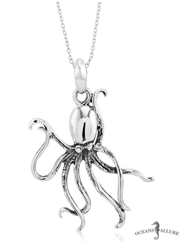 Sterling Octopus Pendant