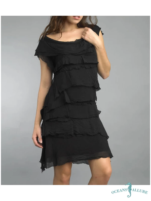Black Flutter Dress