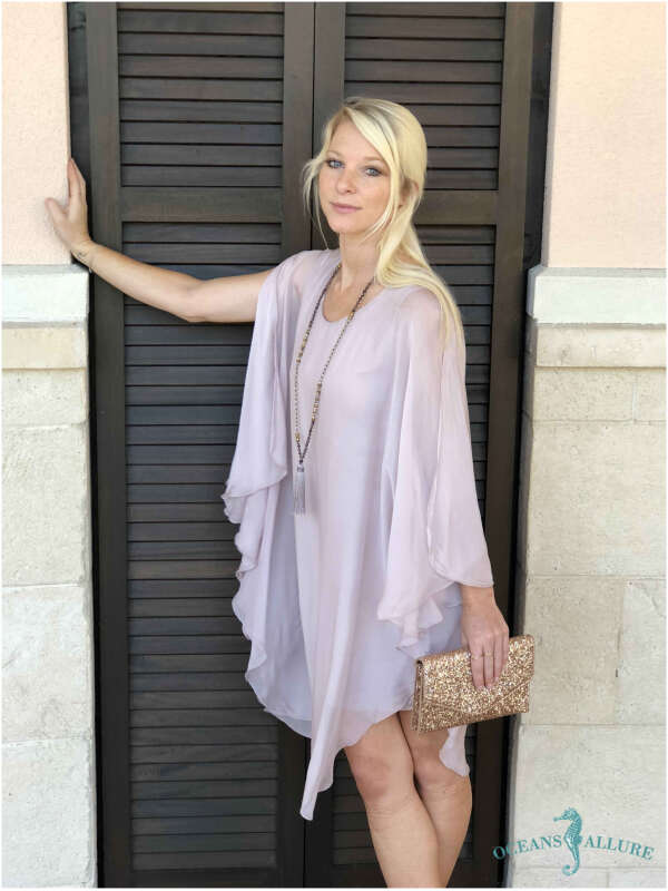 Rose Silk Goddess Dress