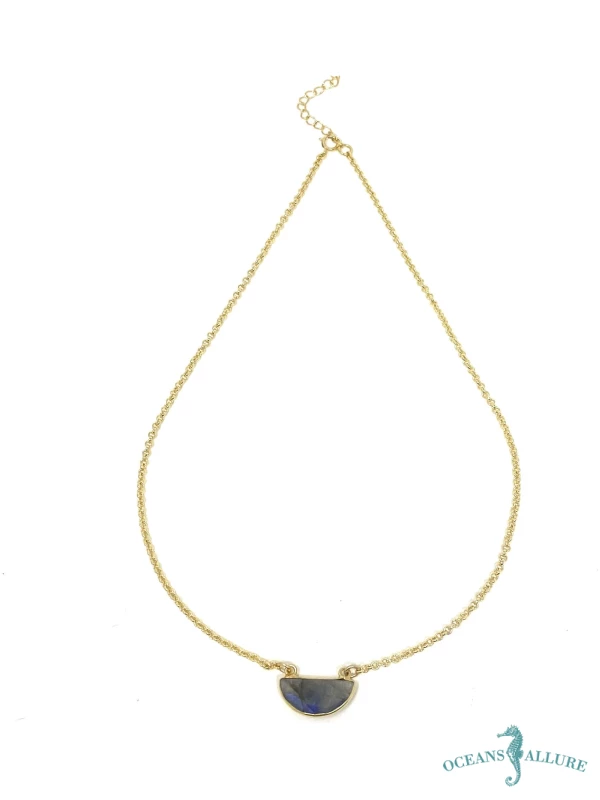 GF Labradorite Crescent Necklace
