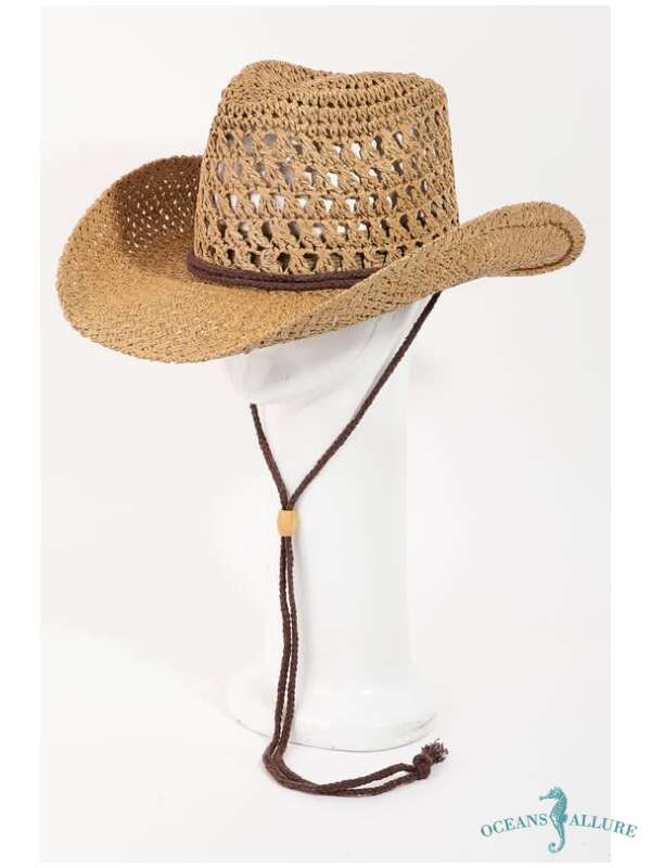 Straw Braided Cowboy Hat