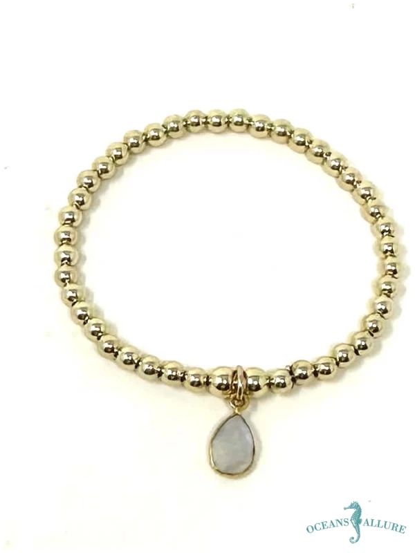 4mm GF Teardrop Moonstone Bracelet