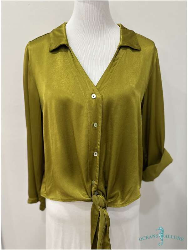 Chartreuse Tie Front Sammy