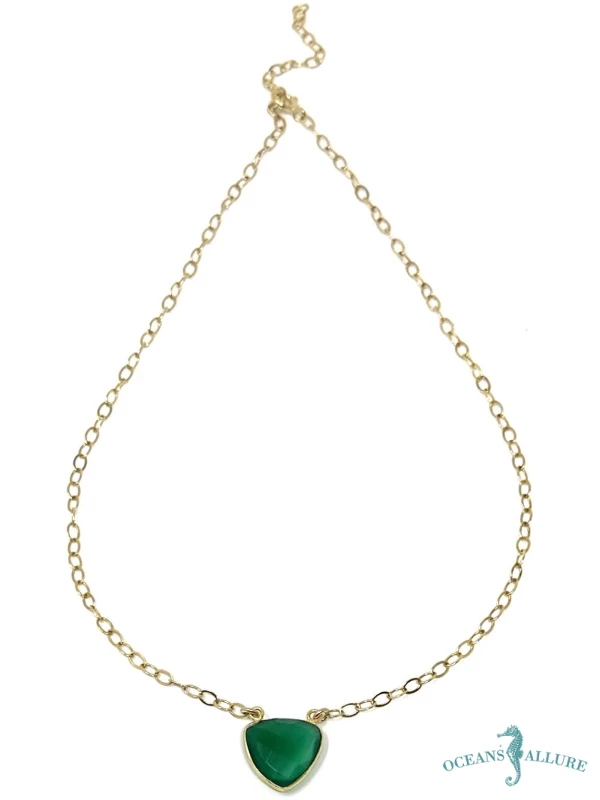 GF Green Onyx Arrowhead Necklace