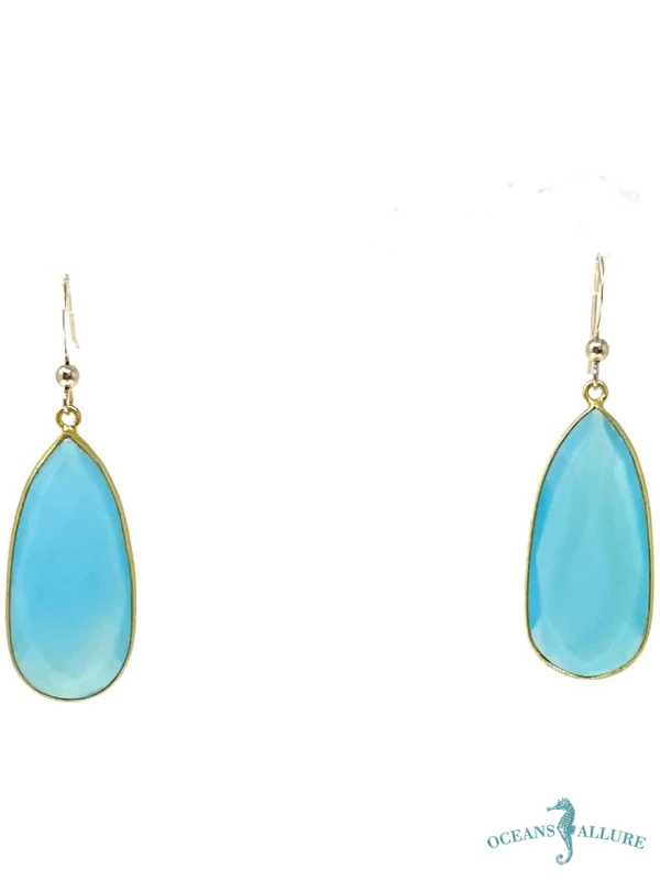 GF Oval Chalcedony Earrings