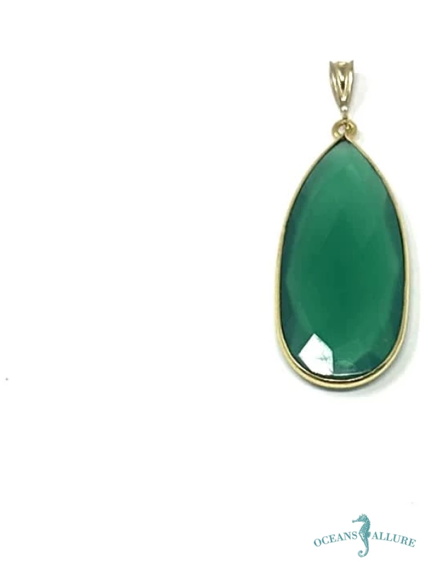 GF Oval Green Onyx Pendant