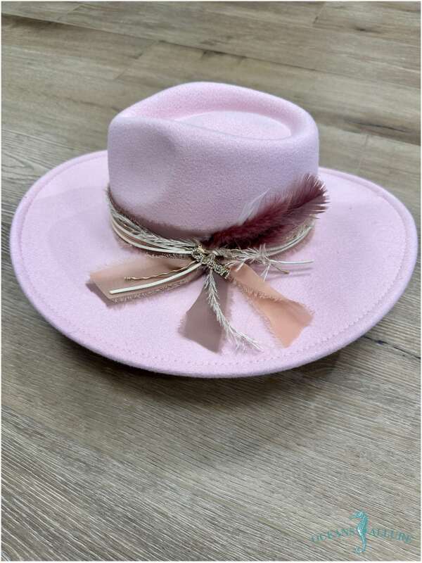 Baby Pink Fedora Hat