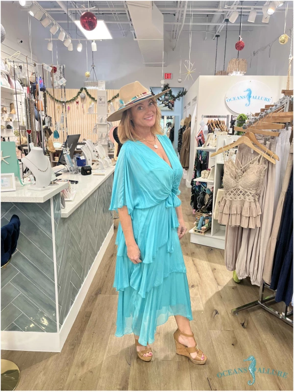 Tiffany Midi Ruffle Dress