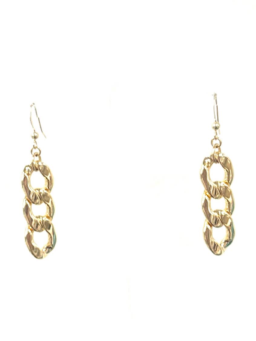 Chunky Acrylic Link Earrings - Multicolor Rainbow Geometric Dangle Earrings For Women
