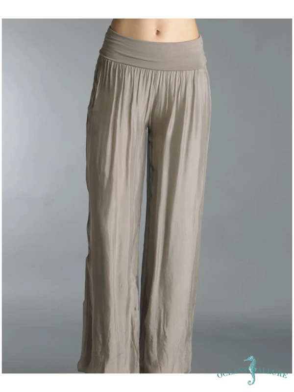 Taupe Silk Lined Pants