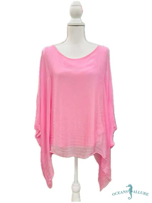 Pink Silk Sleeve Top