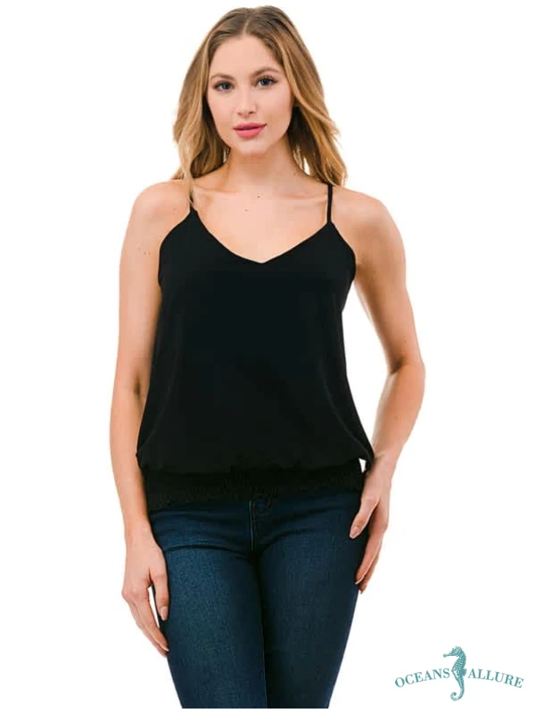 Black Smocked Tank