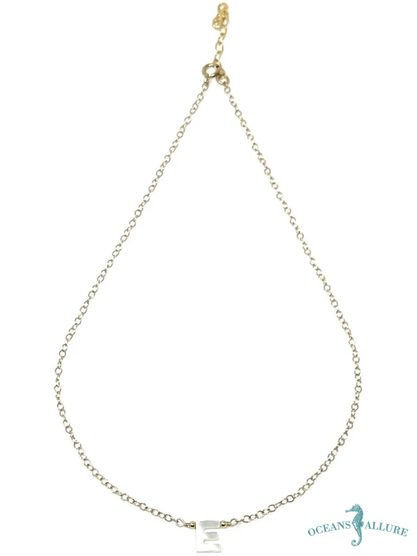 GF MOP E Initial Necklace