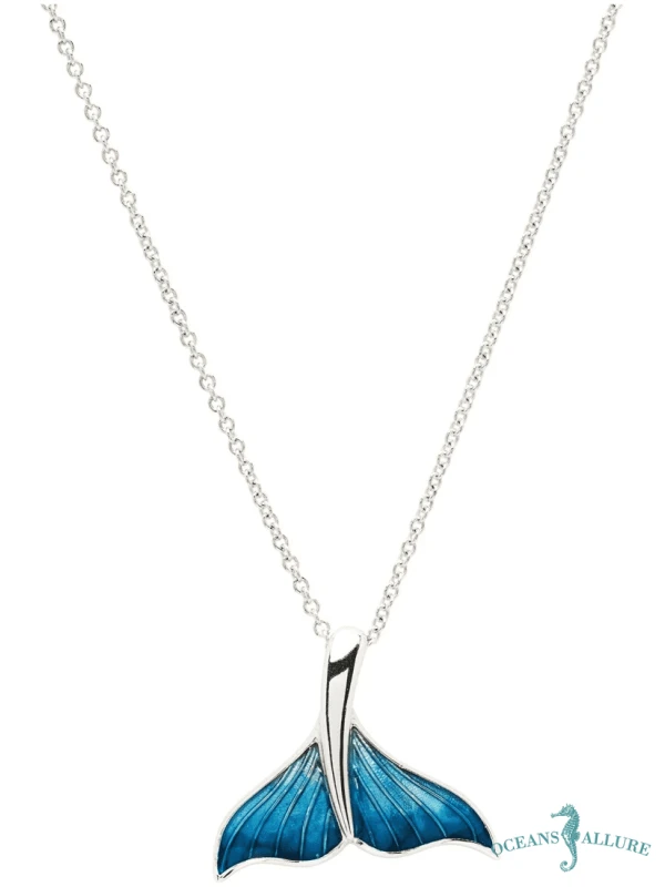 Sterling Silver Enamel Tail Necklace