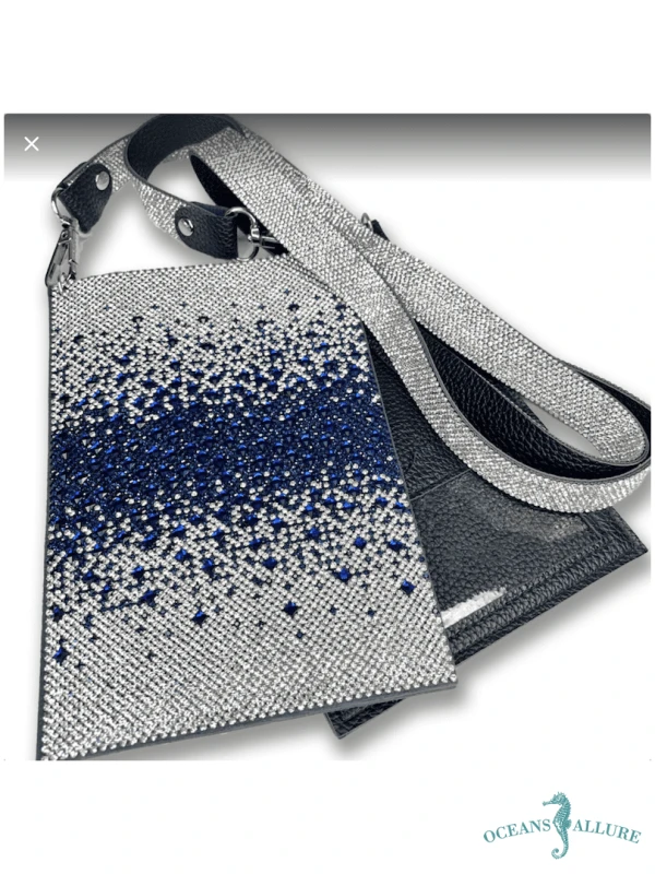 Navy Wave Cellphone Purse
