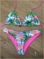 Neon Pink/ Pink Palms Panama Top - Image 2