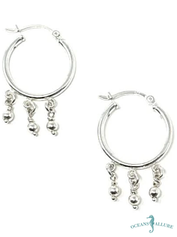 Sterling 20mm Dangle Hoops