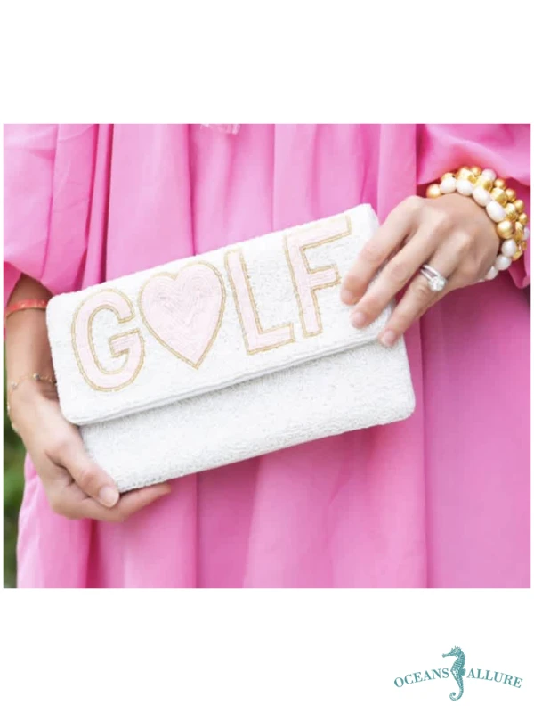 Pink Golf Clutch